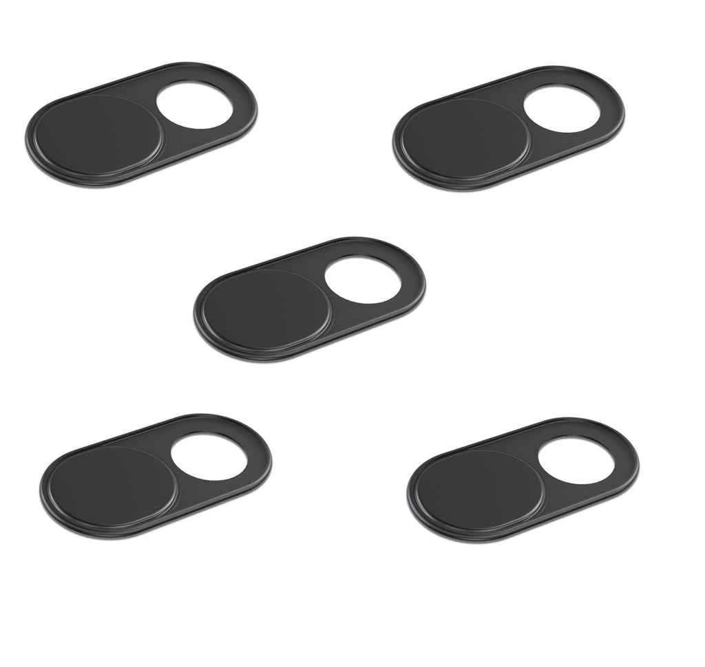 [Australia - AusPower] - Foretra - Ultra Thin Metal Webcam Cover Privacy Slide for Your Laptop Tablet Avoid Camera Hacking and Protect Your Privacy 5-Pack (Black) BLACK 