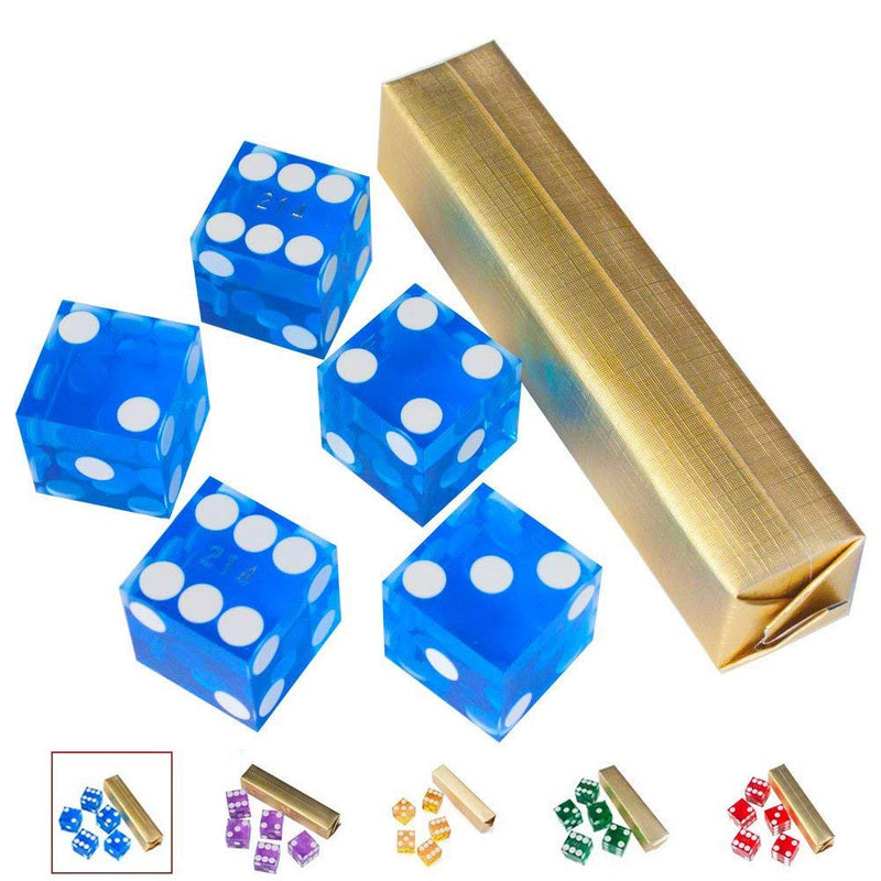 [Australia - AusPower] - GSE Games & Sports Expert AAA Grade 19mm Casino Craps Dice with Razor Edges and Serialized Set (Set of 5) 