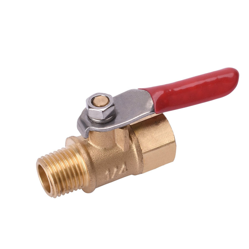 [Australia - AusPower] - WYNNsky 1/4" Heavy Duty Air Compressor Brass Ball Valve Shut Off Switch, 1/4 Inch Male And Female NPT Thread Pipe Fitting 