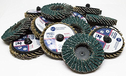 [Australia - AusPower] - Benchmark Abrasives 2" Quick Change Zirconia Flap Discs - 10 Pack (36 Grit) 36 Grit 