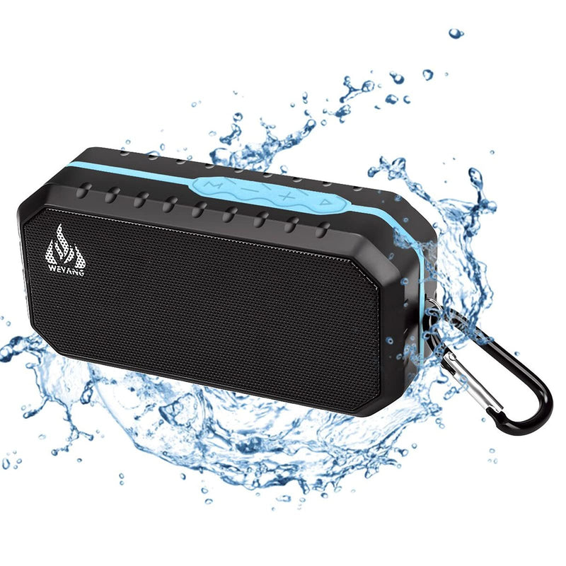 [Australia - AusPower] - Bluetooth Wireless Speakers Waterproof IPX5 with HD Enhanced Bass Outdoor Wireless Portable Phone Speakers Built-in Mic Support FM AUX TF Card USB for iPhone iPad Android Phones Computer Etc. (Blue) Blue/Black 