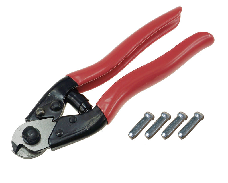 [Australia - AusPower] - Muzata Bike Cable Cutter Wire Rope Heavy Duty Stainless Steel Aircraft Up to 5/32" for Deck Stair Railing Seal Metal Housing Fencing with 4Pcs Bike Bicycle Cable Cap End M015, CT1 