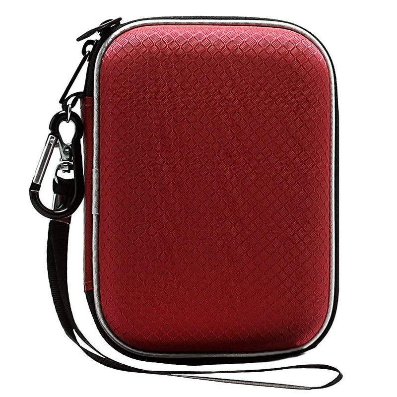[Australia - AusPower] - Lacdo Hard Drive Carrying Case for Western Digital WD My Passport Ultra WD Elements SE WD P10 Game Drive Portable External Hard Drive 1TB 2TB 3TB 4TB 5TB USB 3.0 2.5 inch HDD Travel Storage Bag, Red 