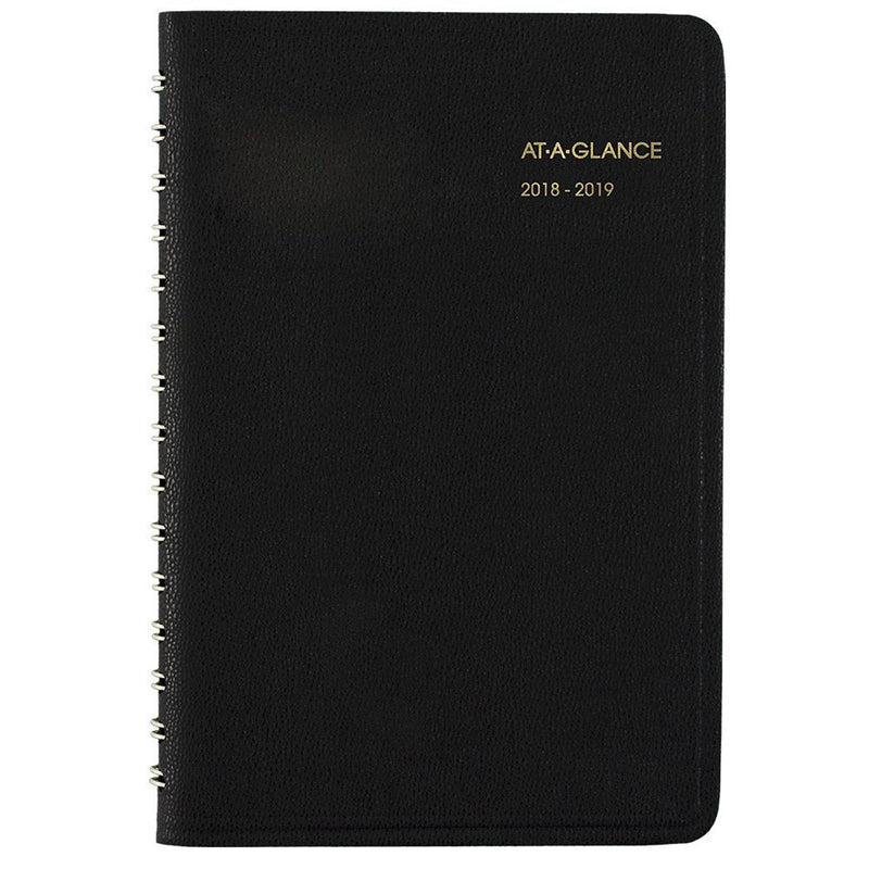[Australia - AusPower] - AT-A-GLANCE 2018-2019 Academic Year Daily Appointment Book/Planner, Small, 4-7/8 x 8, Black (7080705) Old Edition 