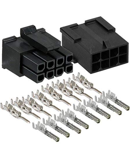 [Australia - AusPower] - Molex Micro-Fit 3.0 Dual Row (8 Circuits) Male & Female Receptacle Plug, w/Terminal sockets, (Pack of 1 Complete Set) 