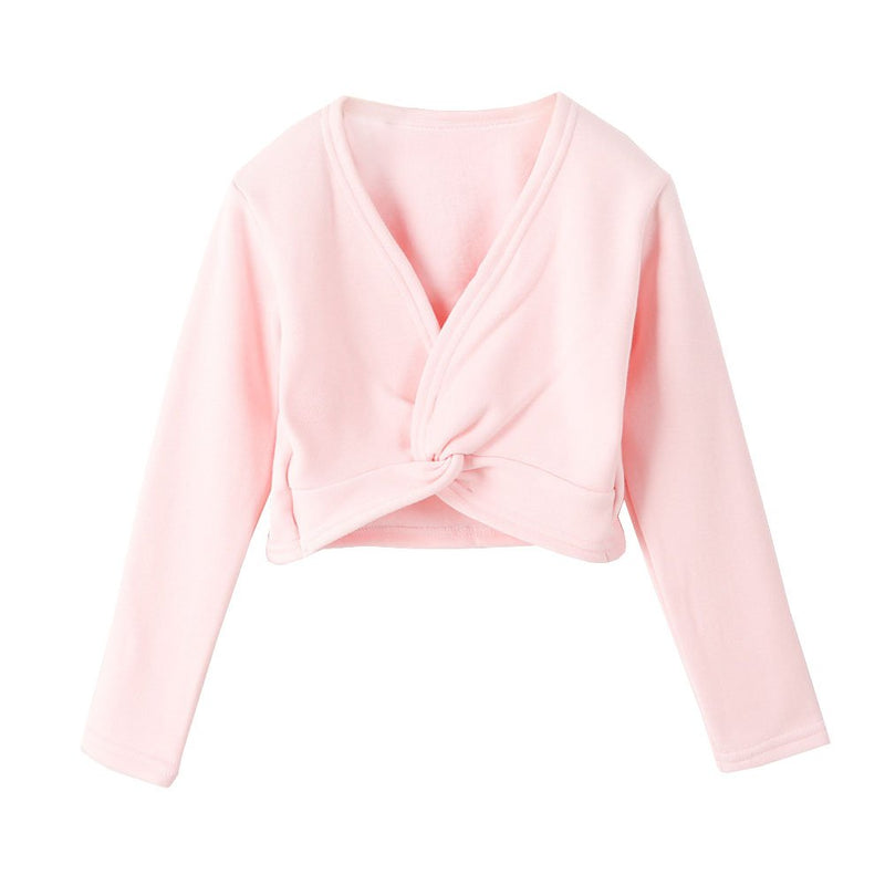 [Australia - AusPower] - Lisianthus Girls' Classic Thick Ballet Long Sleeve Wrap Top A-pink 9-10 Years 