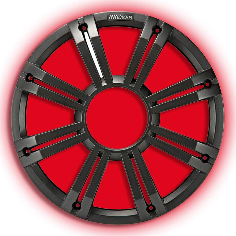 [Australia - AusPower] - Kicker KMG12 12-Inch (30 centimeters) Grille for KM12 and KMF12 Subwoofer, LED, Charcoal 