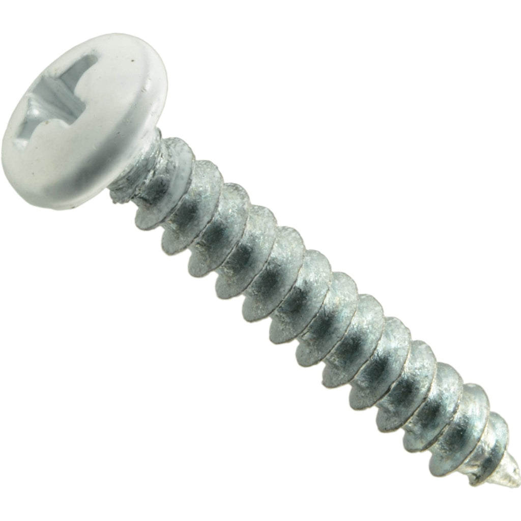 [Australia - AusPower] - Hard-to-Find Fastener 014973508913 508913 8 x 1 Phillips Pan Sheet Metal Screws (100 Pieces), White Alloy Steel 