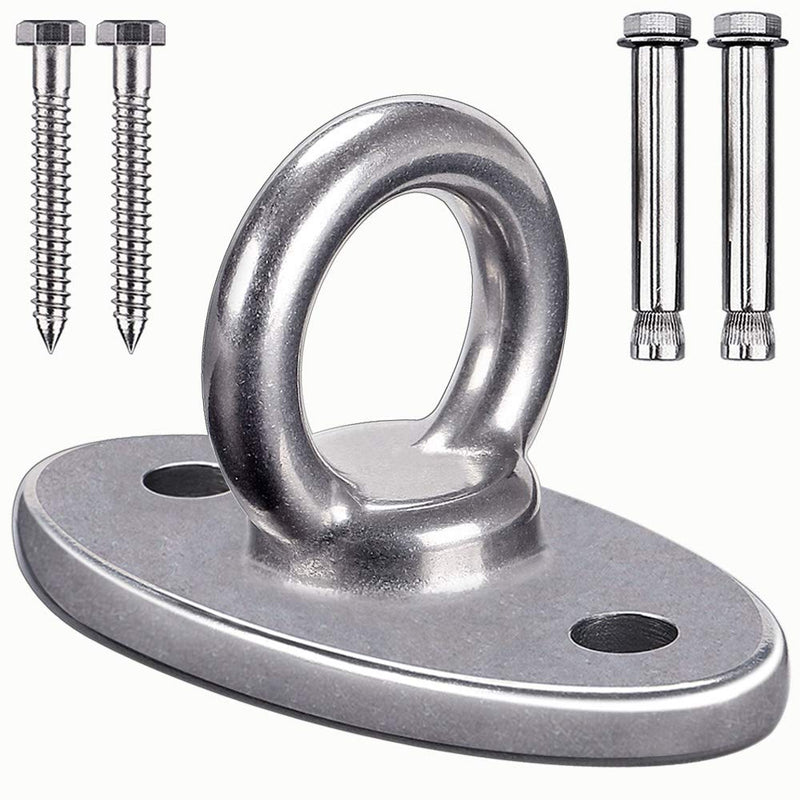 [Australia - AusPower] - SELEWARE 2800 lb Capacity Wall Ceiling Mount Bracket for Suspension Strap Trainer, Suspension Kit for Yoga Swing, Hanging Hardware for Battle Ropes, Woss Suspension, Olympic Rings, Gym Accessories 
