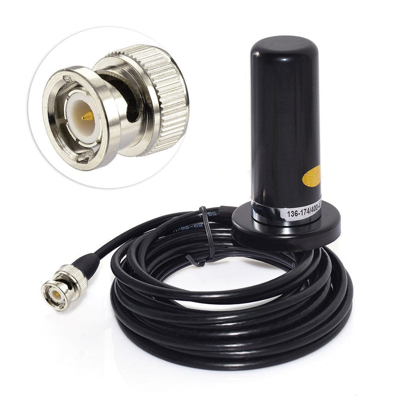[Australia - AusPower] - wlaniot Vehicle/Car Mobile Radio VHF/UHF Dual Band Antenna BNC Male Connector Magnetic Base Mount 5M RG58 Cable for BC125AT Scanner 
