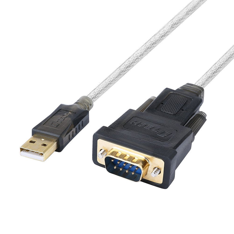[Australia - AusPower] - DTECH Serial Cable to USB Adapter DB9 Male RS232 Port Supports Windows 11 10 8 7 Mac (6 Feet, PL2303) 