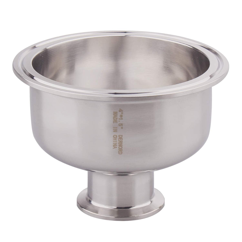 [Australia - AusPower] - DERNORD Tri Clamp Bowl Reducer Sanitary Fitting Stainless Steel 304 (Tri Clamp Size: 4 inch x 1.5 inch) Tri Clamp Size: 4 inch x 1.5 inch 