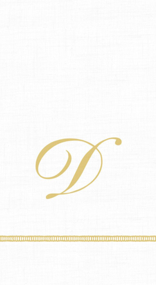 [Australia - AusPower] - Entertaining with Caspari Monogram Initial D Paper Guest Napkins, Pack of 15 