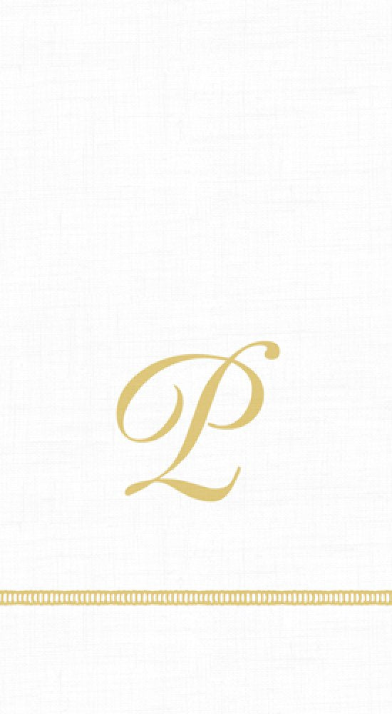 [Australia - AusPower] - Entertaining with Caspari Monogram Initial P Paper Guest Napkins, Pack of 15 