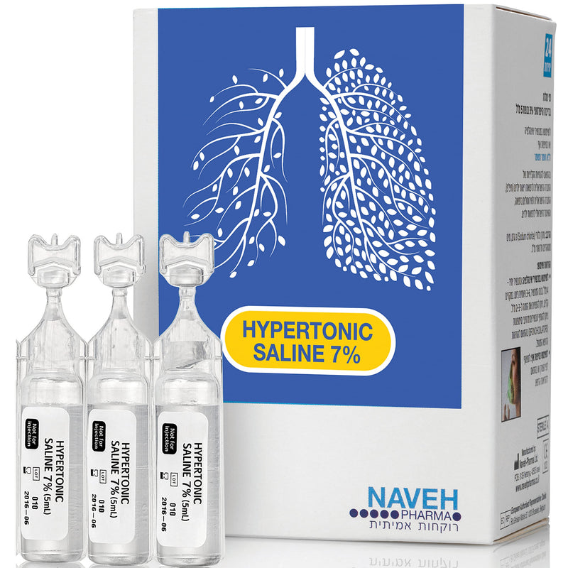 [Australia - AusPower] - RSV Hypertonic Saline Solution 7% - Nebulizer diluent for inhalators and nasal hygiene devices Helps Clear Congestion from Airways and Lungs – Reduce Mucus (25 Sterile Saline Bullets of 5ml) 