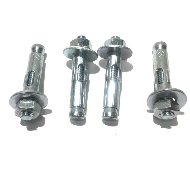 [Australia - AusPower] - Sleeve Anchors (w/Nuts & washers), Zinc Plated Steel, Hex Head, 5/16" x 1.5" Long (4 Pack) 