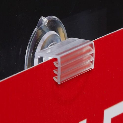 [Australia - AusPower] - Suction Cup Sign Holder - Stick on Sign Grip for Windows, Glass Showcases & Wall Cases - 10 Pack 