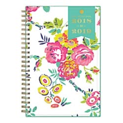 [Australia - AusPower] - Day Designer for Blue Sky 2018-2019 Academic Year Weekly & Monthly Planner, Flexible Cover, Twin-Wire Binding, 5" x 8", Peyton White Design 5" x 8" Old Version 