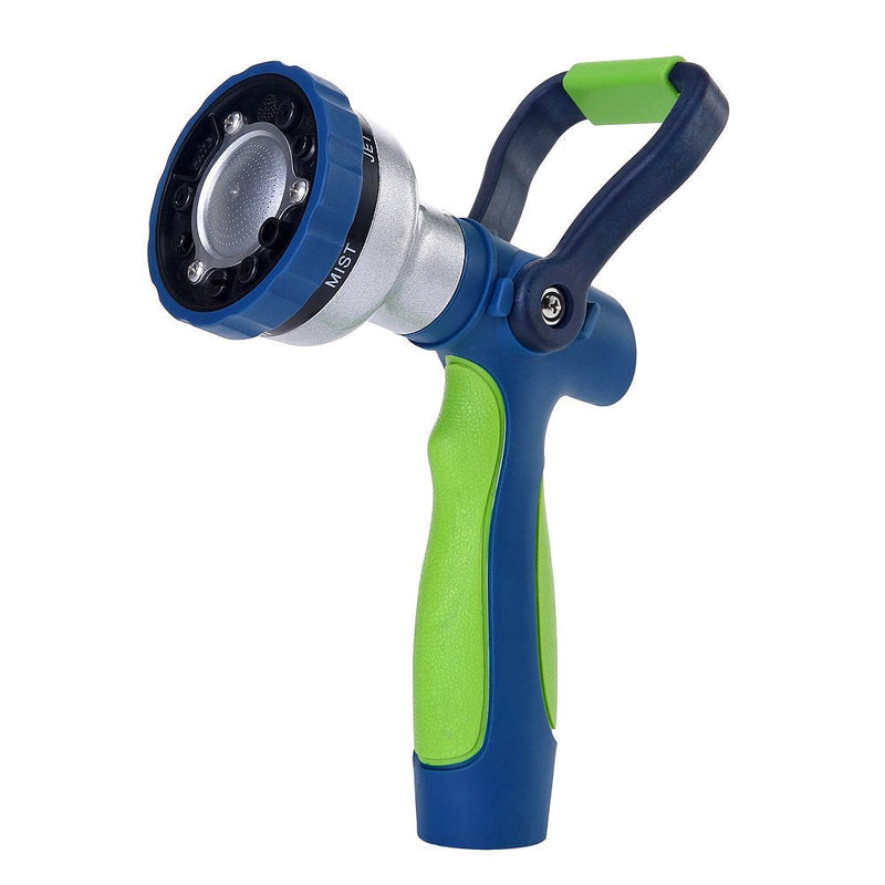 [Australia - AusPower] - GREEN MOUNT New Patent Garden Hose Nozzle, Heavy Duty Water Nozzle, High Pressure Fireman Style Nozzle with Ergonomic Handle for Women and Children to Water Lawn and Garden Green 
