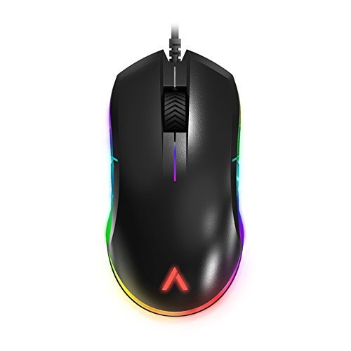 [Australia - AusPower] - Azio Atom - RGB Ambidextrous Lightweight FPS Gaming Mouse - Optical PMW3360 Sensor, Black (GM-ATOM-01) 