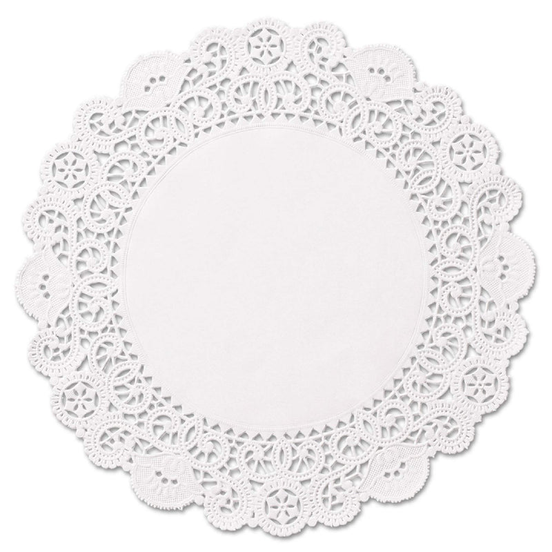 [Australia - AusPower] - Round Paper Lace Table Doilies – 12 inch White Decorative Tableware Disposable Placemats; Made in Canada (Pack of 100) 