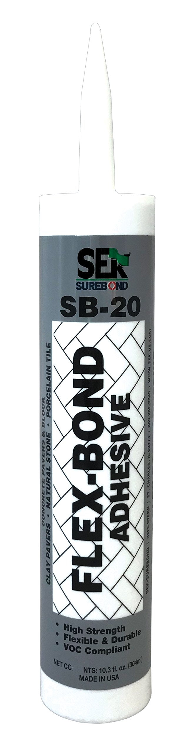 [Australia - AusPower] - SEK Surebond SB-20 Flexbond T Silyl-terminated Polyether (Hybrid) Elastomer, 1/8", Gray 