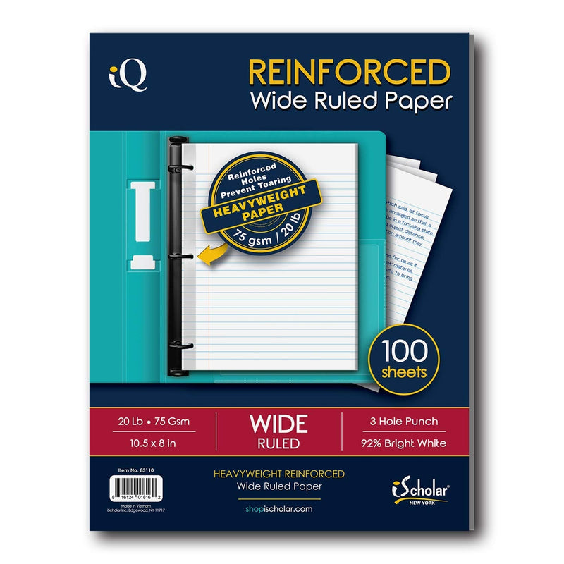 [Australia - AusPower] - iScholar Reinforced Notebook Filler Paper (83110) Wide Ruled 