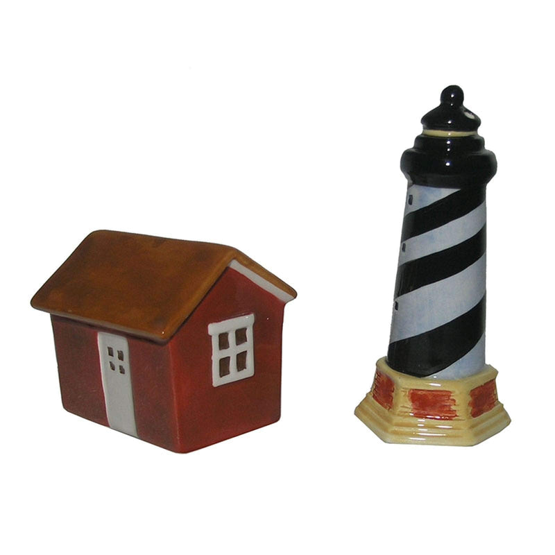 [Australia - AusPower] - Chesapeake Bay Ceramic Lighthouse & House Design Salt and Pepper Shaker Set 