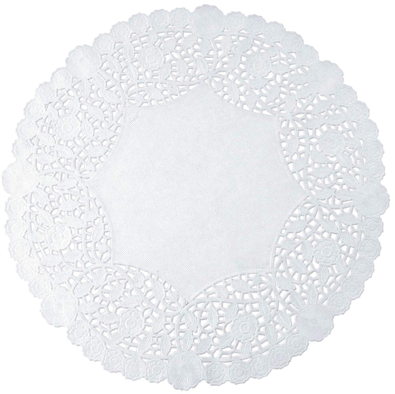 [Australia - AusPower] - White Round Paper Lace Doilies (Pack of 100) by The Baker Celebrations; Made in Canada (10-inch) 10" 