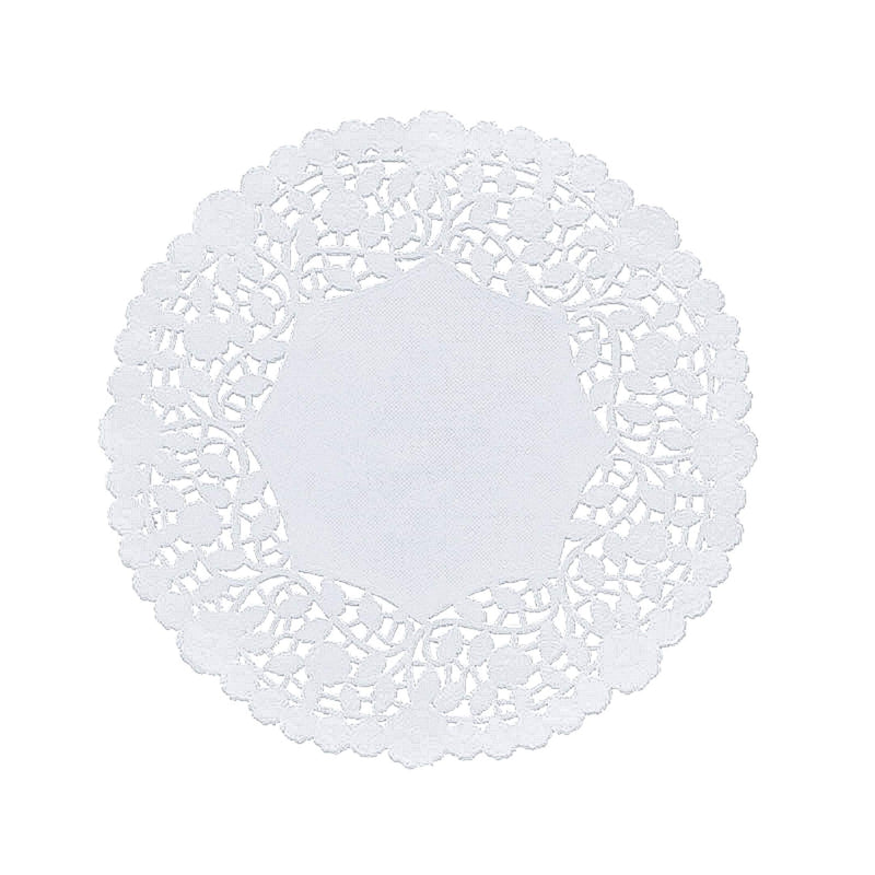 [Australia - AusPower] - White Round Paper Lace Doilies (pack of 100) by The Baker Celebrations; Made in Canada (6-inch) 6" 