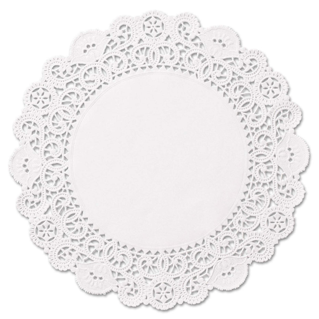 [Australia - AusPower] - The Baker Celebrations White Round 10 inch Paper Lace Table Doilies – Decorative Tableware Disposable Placemats; Made in Canada (Pack of 100) 