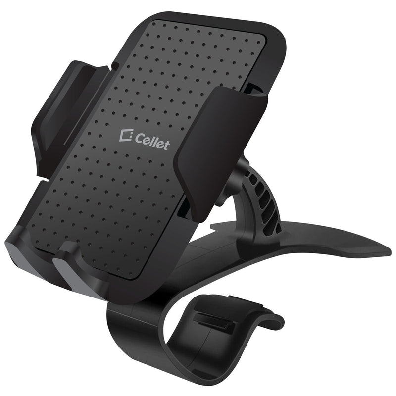 [Australia - AusPower] - Cellet Cell Phone Holder Adjustable Car Dashboard Smartphone Clip In Mount Compatible for iPhone 13 Pro 12 Pro Max Mini SE Galaxy S21 Ultra 5G S20 S10 Note 20 10 9 Google Pixel 5 4a 3 LG Motorola DASHBOARD PHONE CRADLE 