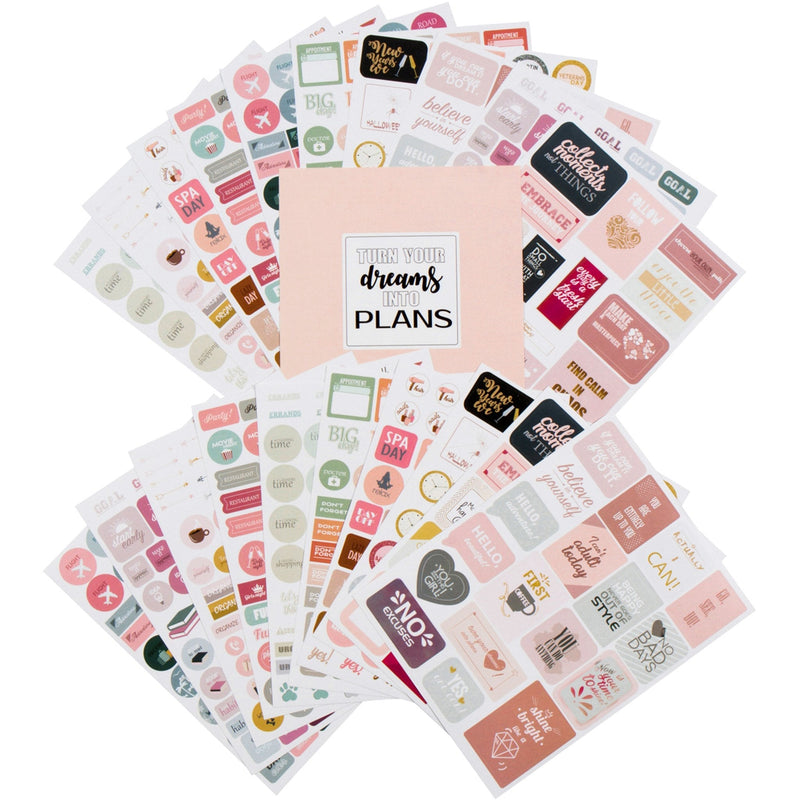 [Australia - AusPower] - Planner Stickers 1000+ Stickers – Inspirational & Motivational, Cute & Aesthetic Stickers for Adults - Aesthetic Small Accessories & Sticker Pack for Planner, Organizer, Scrapbook and Journal Productivity Stickers 
