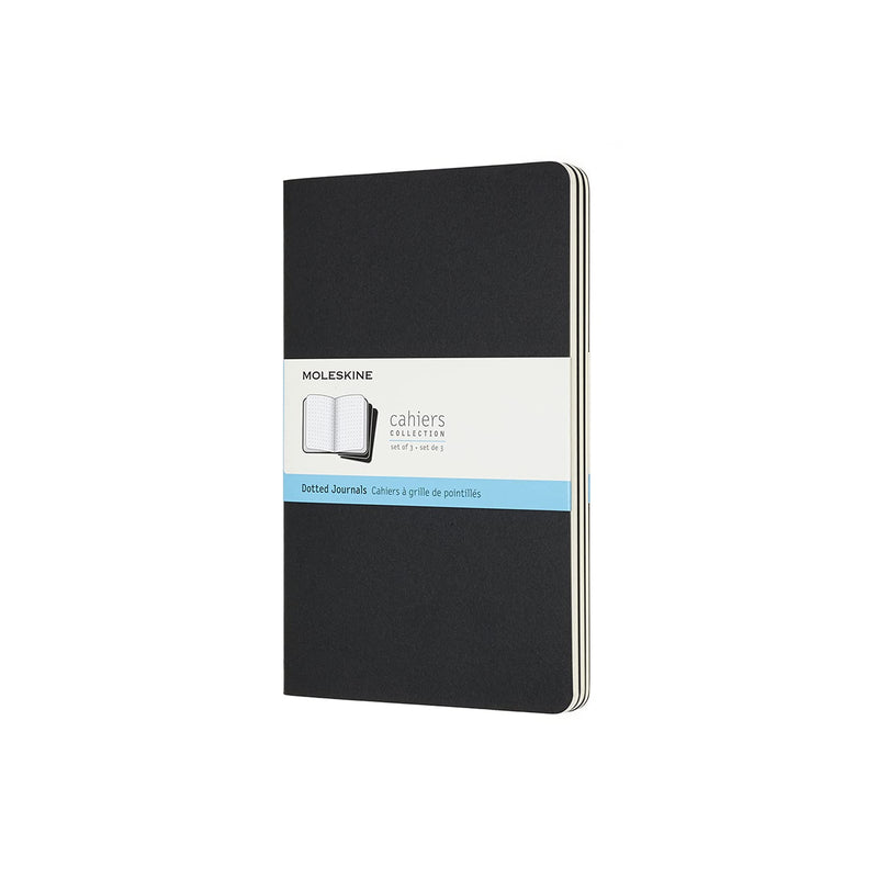 [Australia - AusPower] - Moleskine Cahier Journal, Soft Cover, Large (5" x 8.25") Dotted, Black, 80 Pages (Set of 3) 