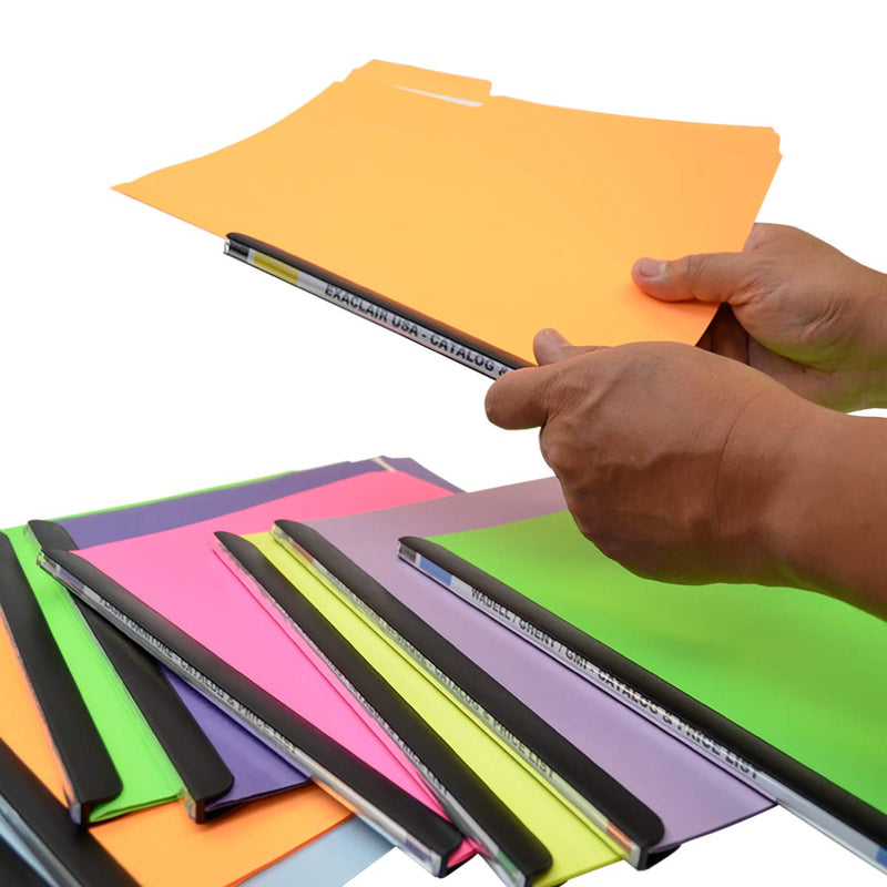 [Australia - AusPower] - Ultimate Office MagniFile Sliding Bars Bind and Index Any Standard File Folder or Loose Pages Up to 65 Sheets. Secure Your Documents and Find Files Fast! (Set of 10, Black) Set of 10 