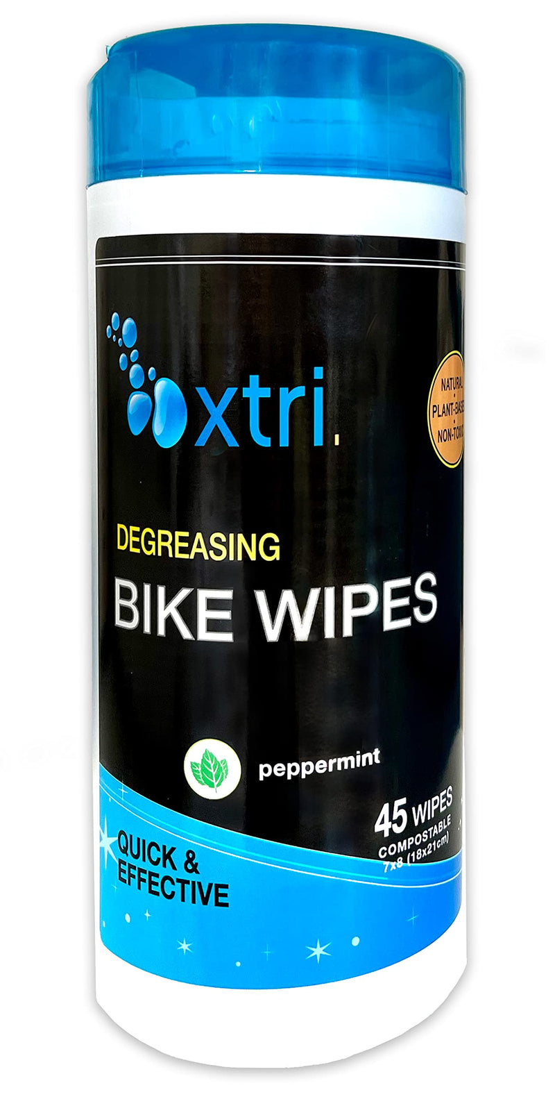 [Australia - AusPower] - Xtri Bike Wipes - 45 Degreasing Wet Wipes – Natural Peppermint - by Jasmine Seven 