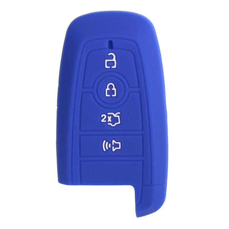 [Australia - AusPower] - XUHANG Sillicone key fob Skin key Cover Remote Case Protector Shell for 2017 2018 2019 2020 Fusion Smart Remote blue 