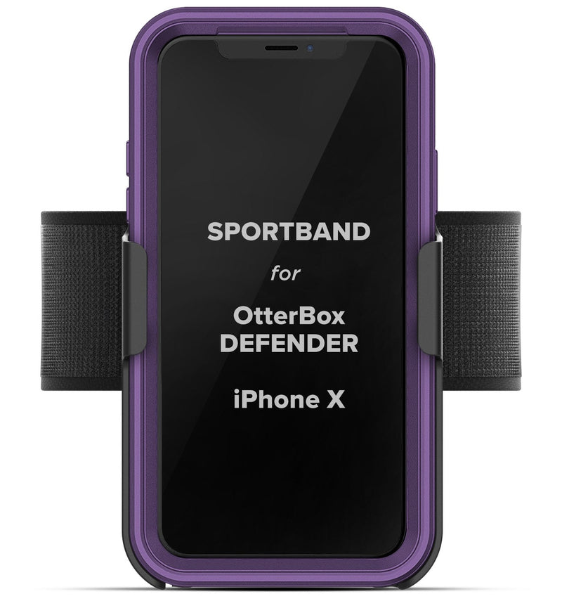 [Australia - AusPower] - Encased Workout Armband for Otterbox Defender Case - Apple iPhone X/iPhone Xs Adjustable Sports Band (Fits arm Sizes XS-XXL) (case not Included) 