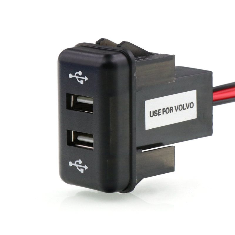 [Australia - AusPower] - Timloon Dual USB Car Charger 5V 2.1A/2.1A Dual USB Power Socket for Smart Phone Ipad iPhone Use for Volvo FH FH12 