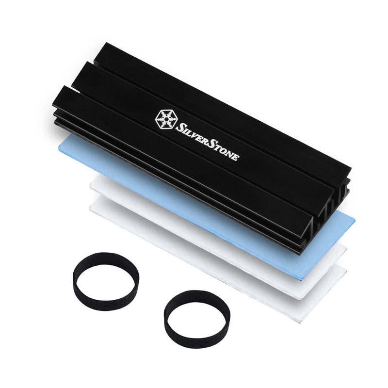 [Australia - AusPower] - SilverStone Technology Aluminum Alloy Heatsink with Multiple Thermal Pads for PCIE NVME M.2 or SATA M.2 TP02-M2 