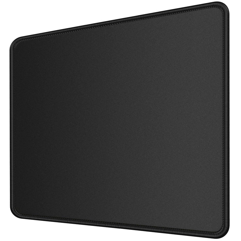 [Australia - AusPower] - MROCO Mouse Pad [30% Larger] with Non-Slip Rubber Base, Premium-Textured & Waterproof Computer Mousepad with Stitched Edges, Mouse Pads for Computers, Laptop, Gaming, Office & Home, 8.5 x 11 in, Black LARGE (8.5" x 11") Office/ 1 Pack 