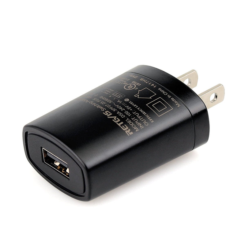 [Australia - AusPower] - Retevis H-777 Charger Adapter 5V 1A USB Adapter Charger for Retevis H-777 RT19 RT7 RT16 RT68 H777S RT49 RT18 RT27 RT17 RT21V RT47 RB26 RT-5R RT76P Walkie Talkie Retekess V-112 V-115 FM Radio (1 Pack) 