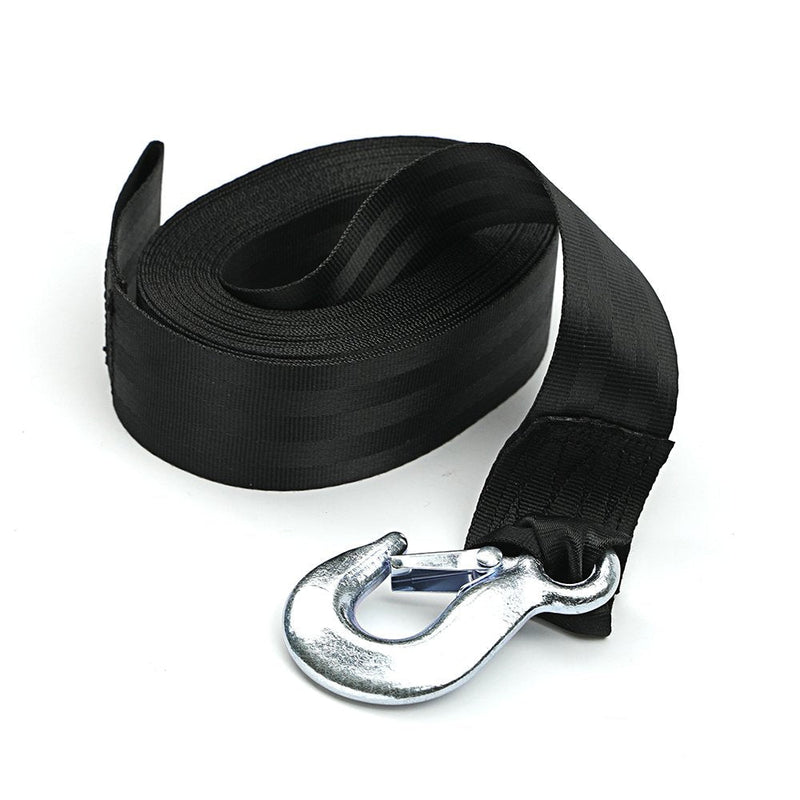 [Australia - AusPower] - Seamander Boat Winch Strap with Hook and Safety Latch - Loop End - 2" x 20' -5,000lbs 
