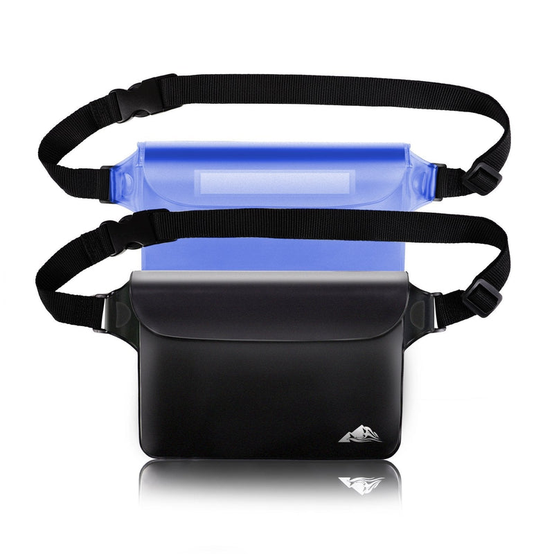 [Australia - AusPower] - HEETA 2-Pack Waterproof Pouch, Screen Touch Sensitive Waterproof Bag with Adjustable Waist Strap - Keep Your Phone and Valuables Dry - Perfect for Swimming Diving Boating Fishing Beach 