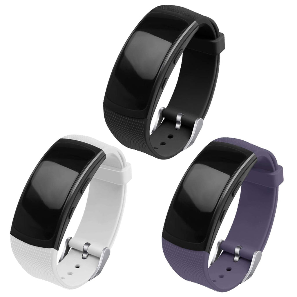 [Australia - AusPower] - OenFoto Compatible Gear Fit2 Pro/Fit2 Band, Replacement Silicone Accessories Strap Samsung Gear Fit2 Pro SM-R365/Gear Fit2 SM-R360 Smartwatch- 3-Pack 