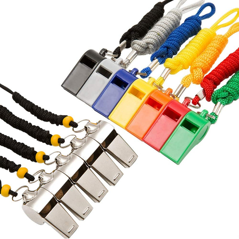 [Australia - AusPower] - Hipat Whistle, 12 Packs Sports Whistles with Lanyard, Loud Crisp Sound Whistle Bulk Ideal for Coaches, Referees, and Officials 