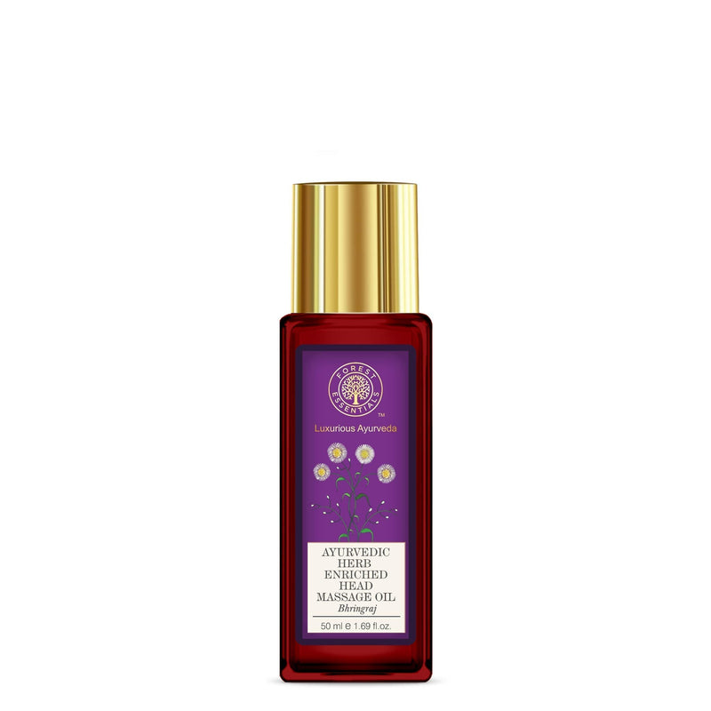 [Australia - AusPower] - Forest Essentials Ayurvedic Herb Enriched Head Massage Oil, Bhringraj, 50ml 