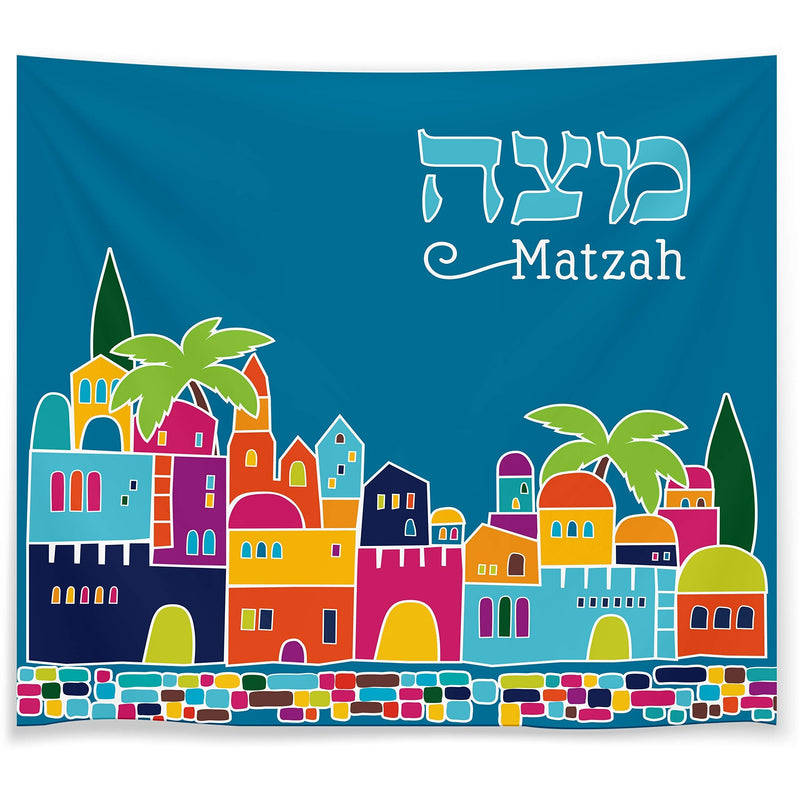 [Australia - AusPower] - Passover Matzah Cover Matza Bag 3 Layered Satin Matzo Bag For The Passover Seder - Blue 