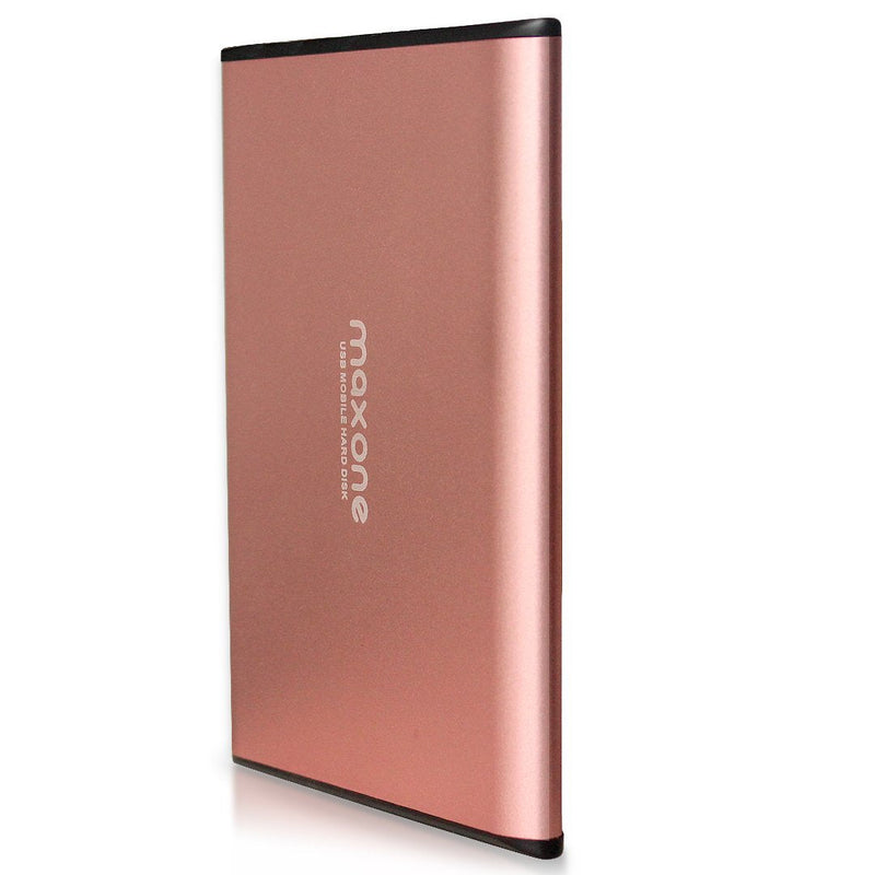 [Australia - AusPower] - Maxone 500GB Ultra Slim Portable External Hard Drive HDD USB 3.0 for PC, Mac, Laptop, PS4, Xbox one - Rose Pink 