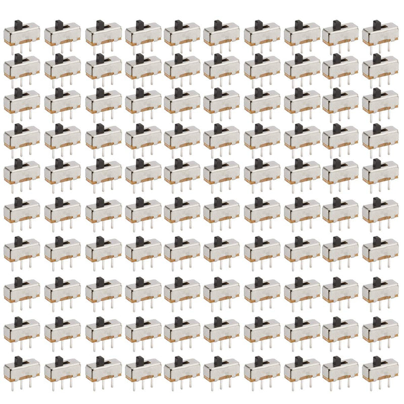 [Australia - AusPower] - DIYhz 100Pcs High Knob 3 Pin 2 Position 1P2T SPDT Vertical Slide Switch with PCB Panel for Arduino, 0.5 Amp, 50V DC, 2 mm 